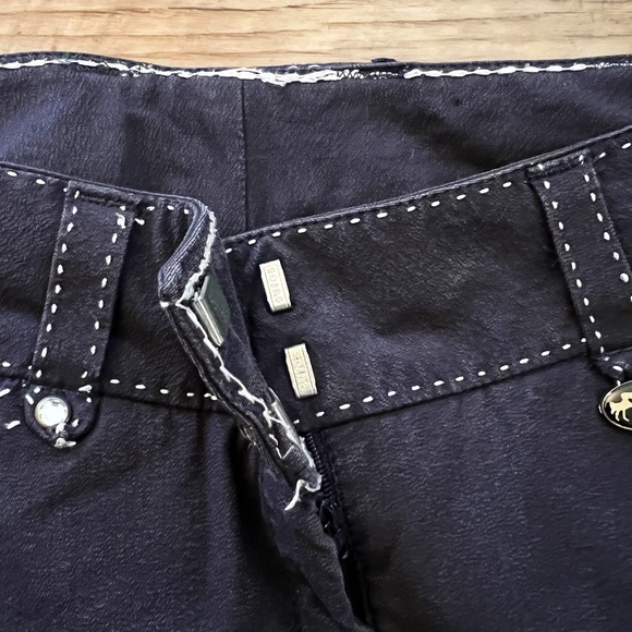 Equine Couture Blakely Knee Patch Breeches Contrast Saddle Stitch Horse Size 30 - Picture 8 of 9